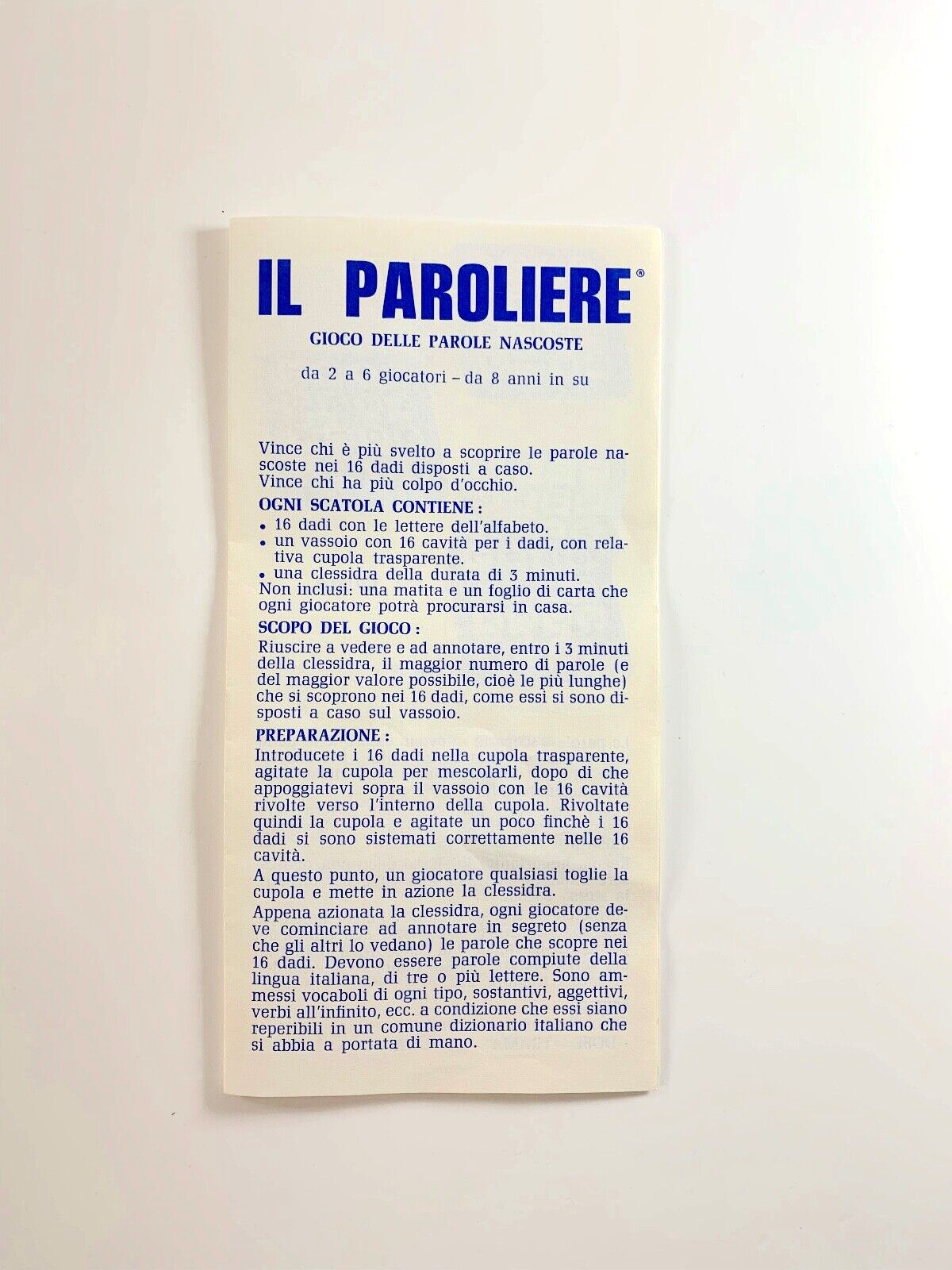 IL PAROLIERE GIOCO IN SCATOLA EG EDITRICE GIOCHI OTTIMO COMPLETO 1979 VINTAGE