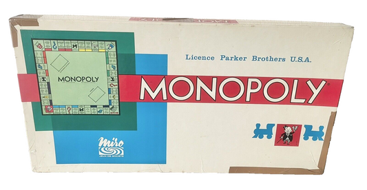 MONOPOLY 1961 GIOCO IN SCATOLA PARKER BROTHERS MIRO GAME VINTAGE