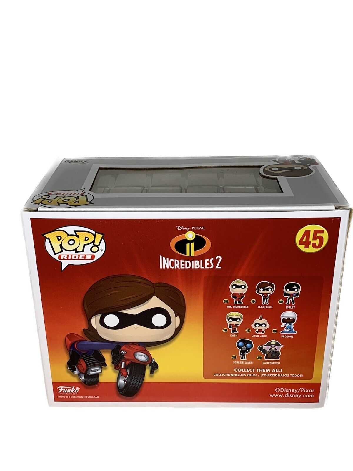 FUNKO POP! INCREDIBLES 2 #45 ELASTIGIRL ON ELASTICYCLE NUOVO SIGILLATO