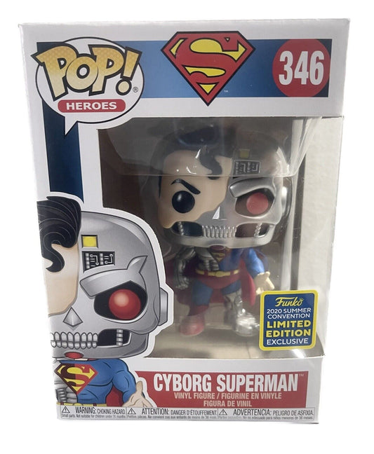 FUNKO POP! CYBORG SUPERMAN #346 SUPERMAN LIMITED EDITION EXCLUSIVE NUOVO