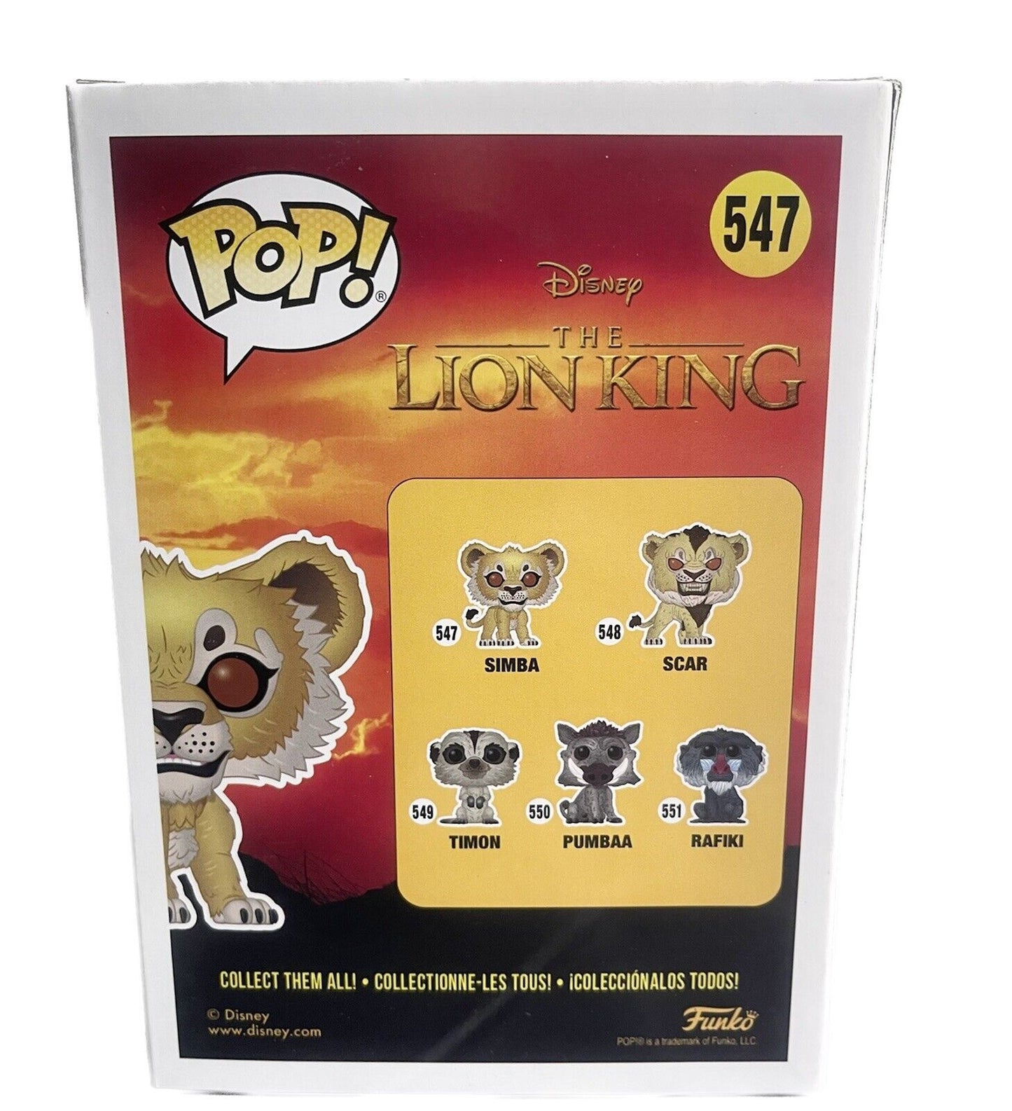 FUNKO POP! SIMBA #547 THE LION KING FLOCKED SPECIAL EDITION NUOVO SIGILLATO