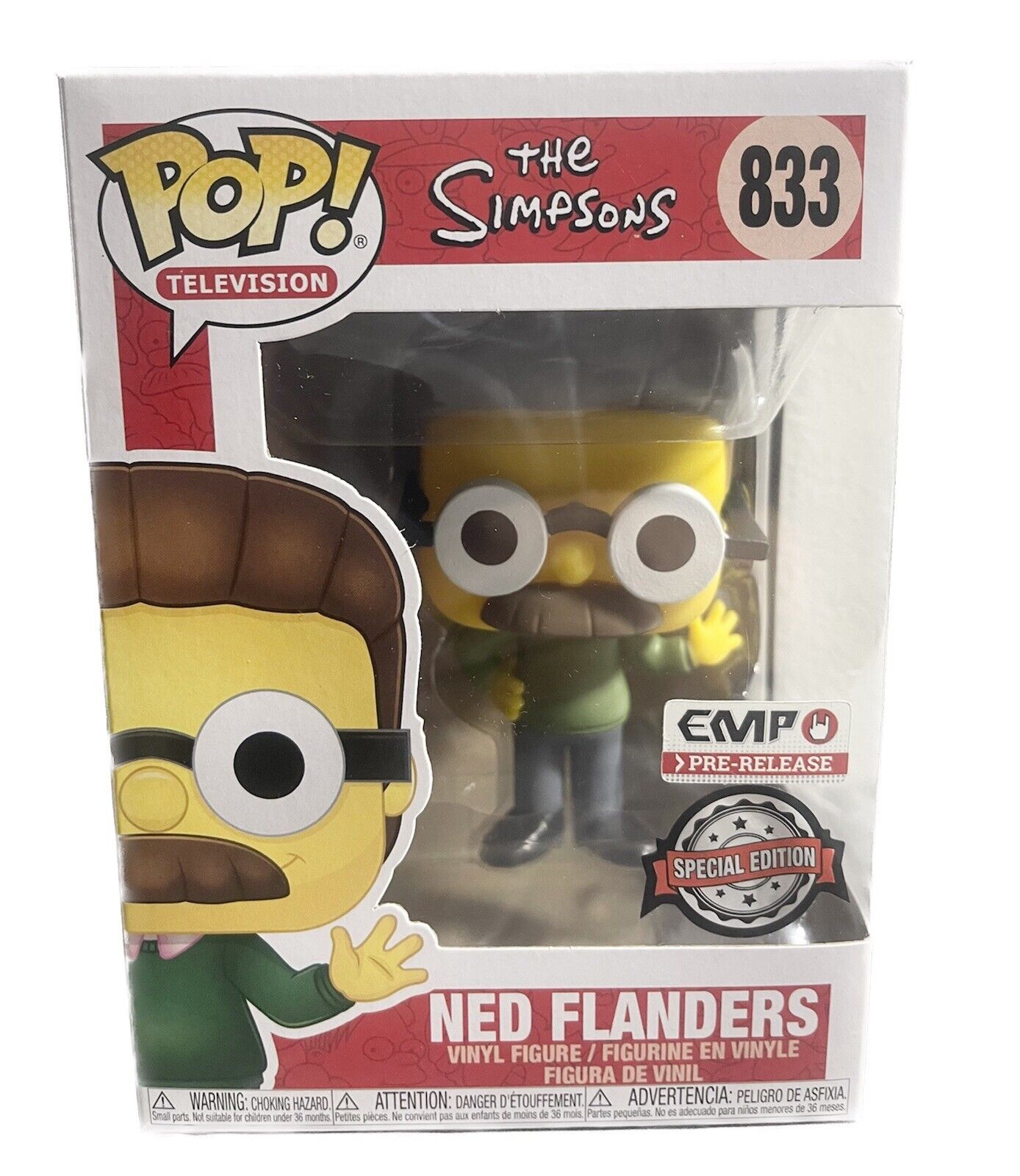 FUNKO POP! NED FLANDERS #833 SPECIAL EDITION THE SIMPSONS NUOVO SIGILLATO