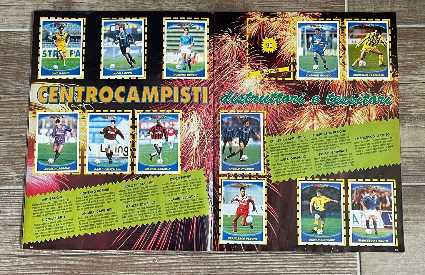 ALBUM FIGURINE 1995-1996 CALCIATORI PANINI SUPERCALCIO -28 MANCANTI