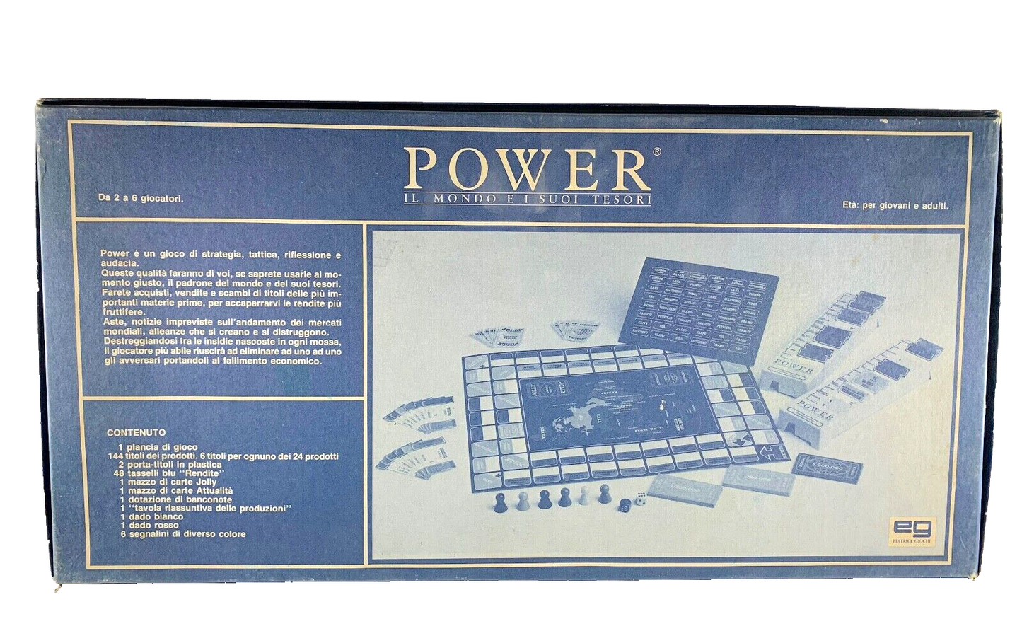 POWER IL MONDO E I SUOI TESORI GIOCO IN SCATOLA EG GIOCHI 1982 VINTAGE COMPLETO