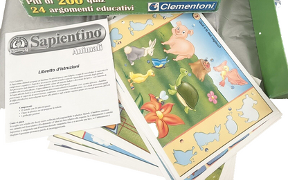 SAPIENTINO ANIMALI GIOCO IN SCATOLA CLEMENTONI