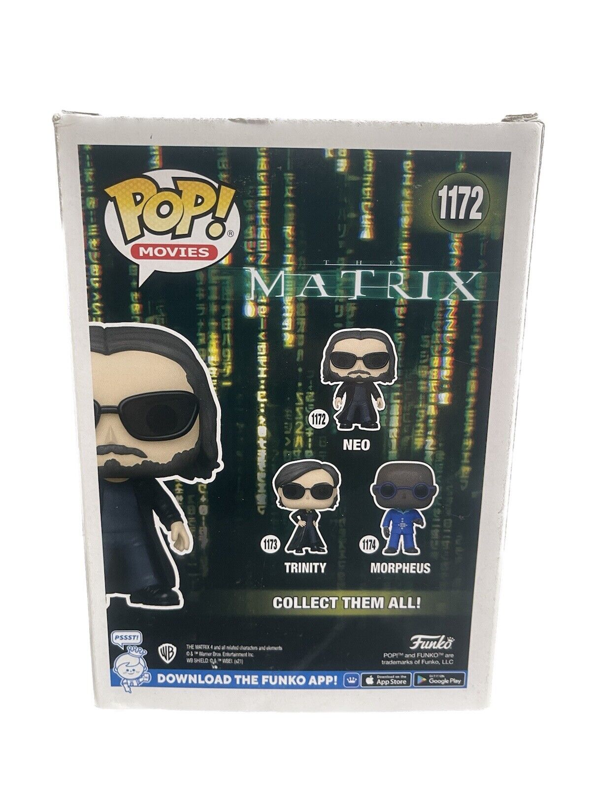 FUNKO POP! NEO 1172 MATRIX NUOVO E SIGILLATO