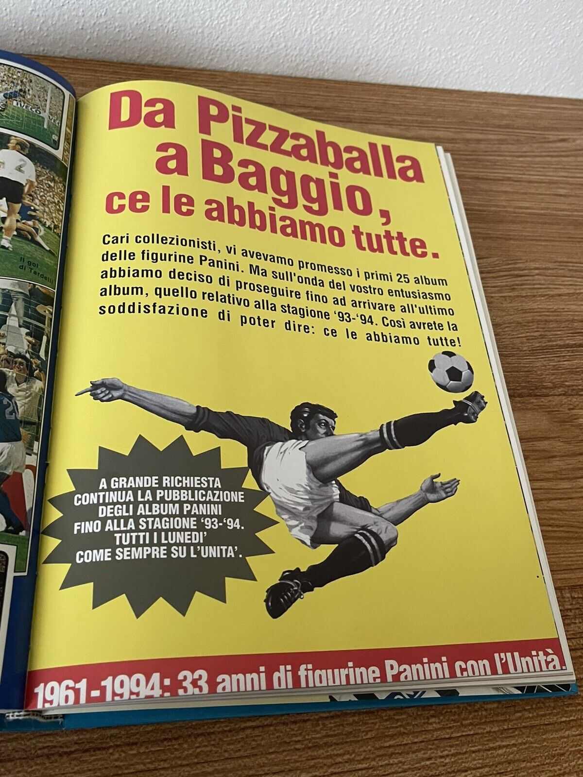 LIBRI RILEGATI L'UNITA' DAL 1961 AL 1994 I PRIMI 33 ANNI DI FIGURINE PANINI