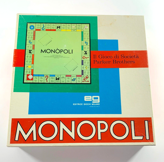 MONOPOLI IN LIRE GIOCO IN SCATOLA EG GIOCHI COMPLETO OTTIMO 1985 VINTAGE