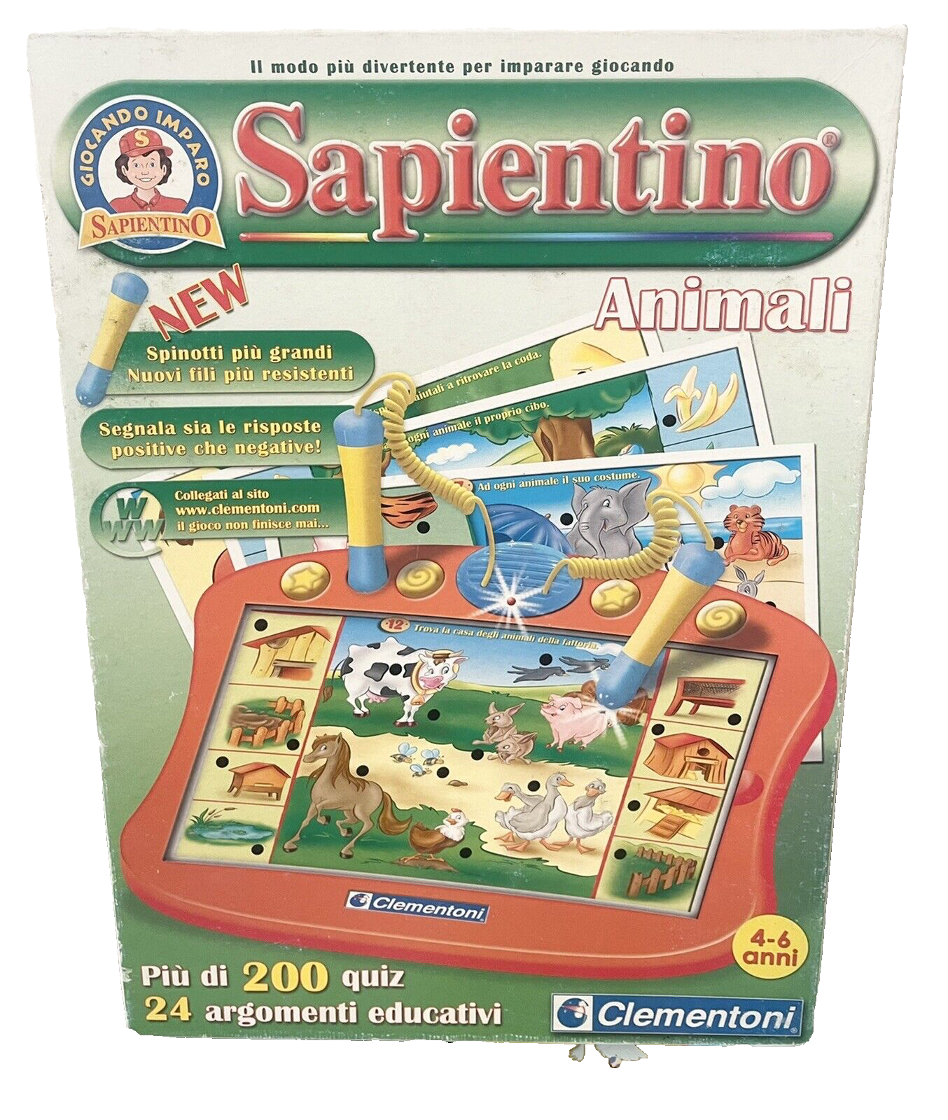 SAPIENTINO ANIMALI GIOCO IN SCATOLA CLEMENTONI