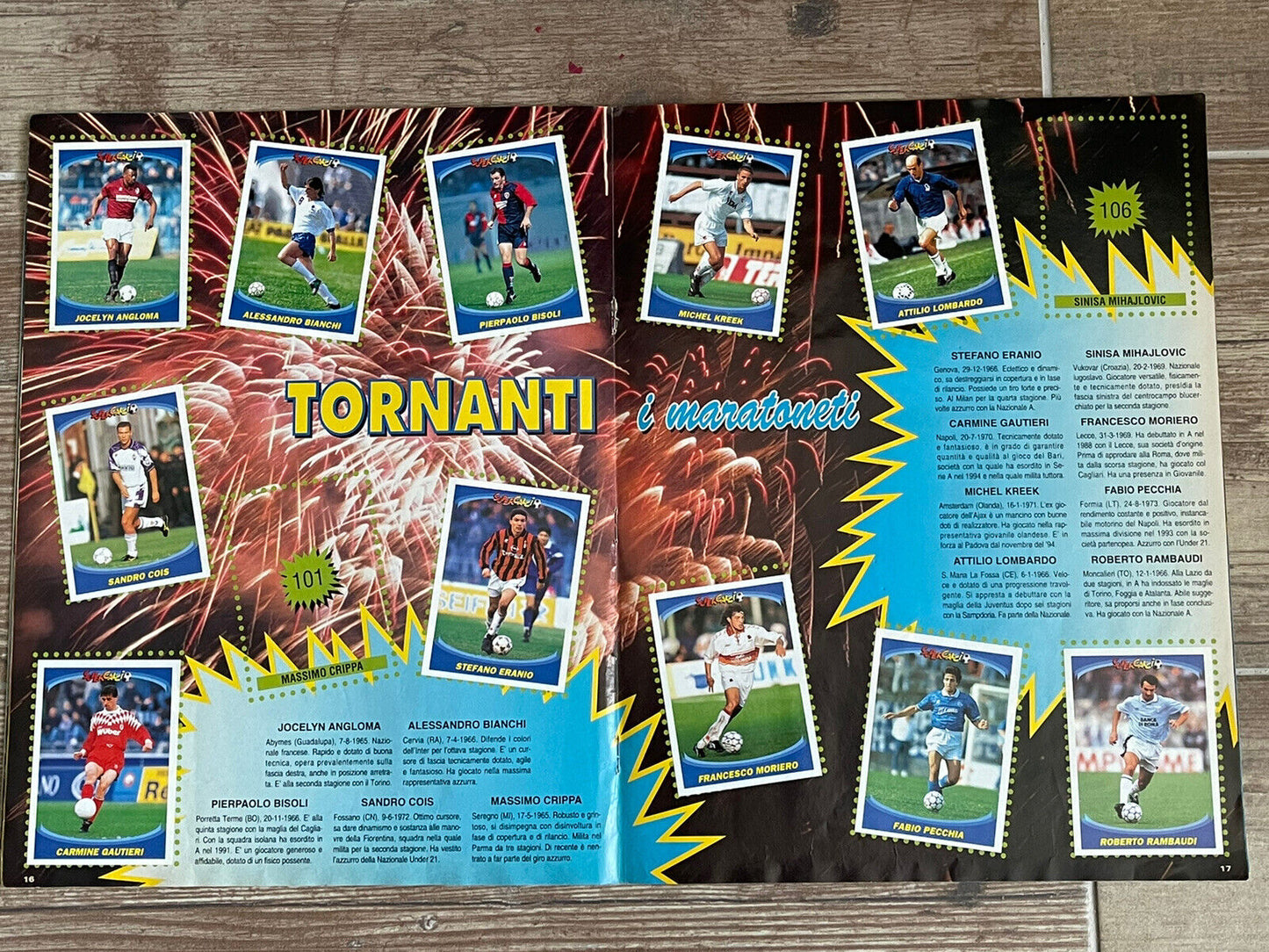 ALBUM FIGURINE 1995-1996 CALCIATORI PANINI SUPERCALCIO -28 MANCANTI