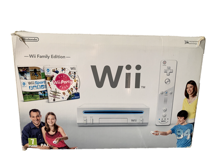 WII NINTENDO FAMILY EDITION COMPLETA CON TELECOMANDO NUNCHUCK WII SPORTS&RESORTS