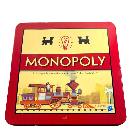 MONOPOLY NOSTALGIA GIOCO IN SCATOLA DI LATTA COMPLETO DELUXE EDITION HASBRO