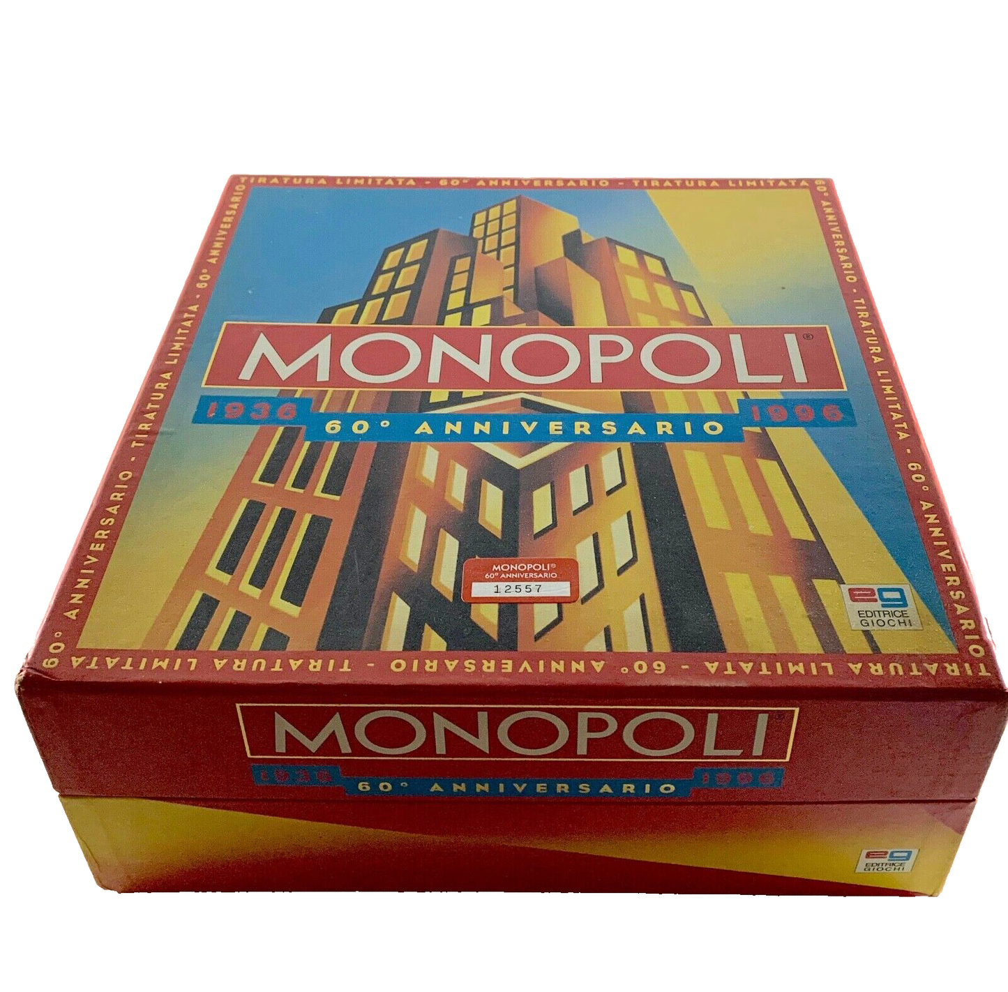 MONOPOLI 60° ANNIVERSARIO GIOCO IN SCATOLA EG GIOCHI COMPLETO VINTAGE NUMERATO