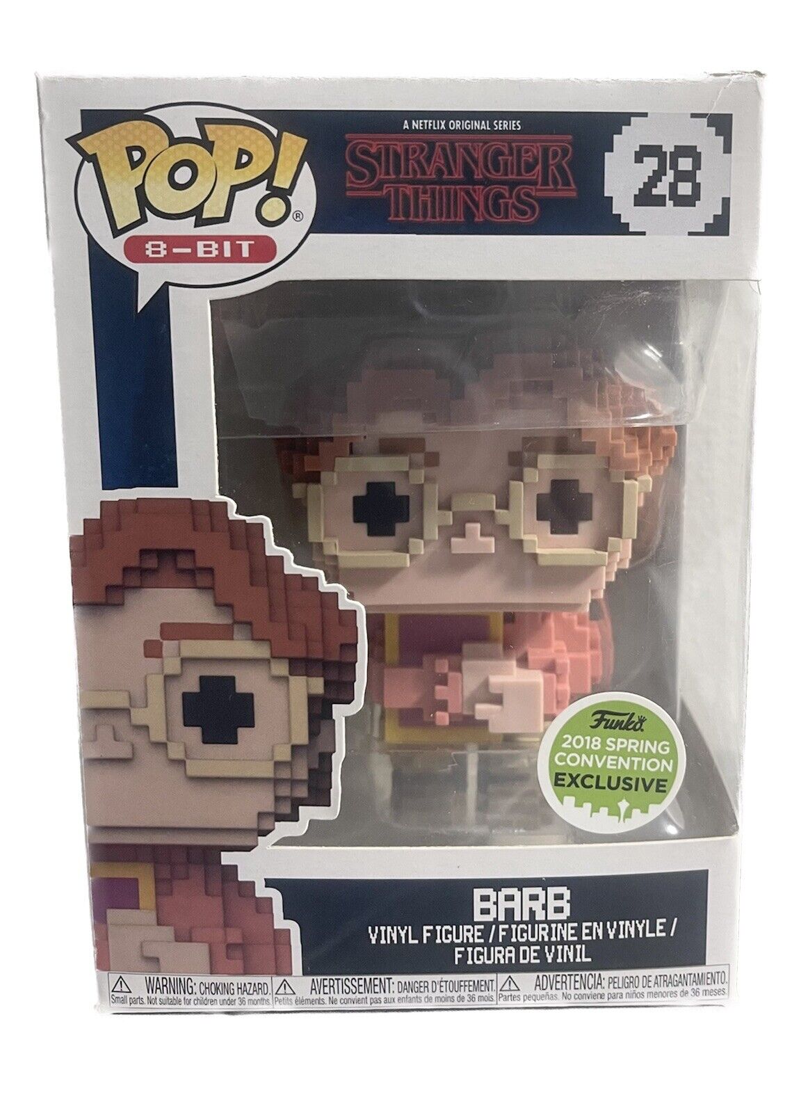 FUNKO POP! BARB 8-BIT #28 STRANGER THINGS 2018 SPRING CONVENTION NUOVO SIGILLATO