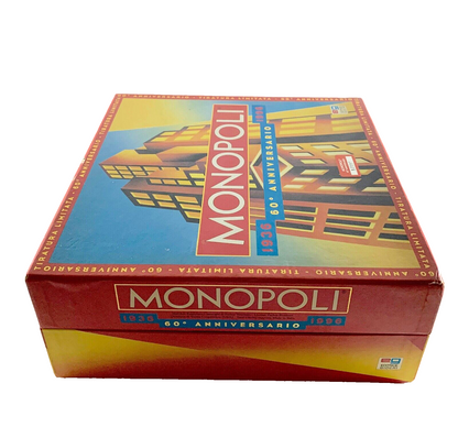 MONOPOLI 60° ANNIVERSARIO GIOCO IN SCATOLA EG GIOCHI COMPLETO VINTAGE NUMERATO