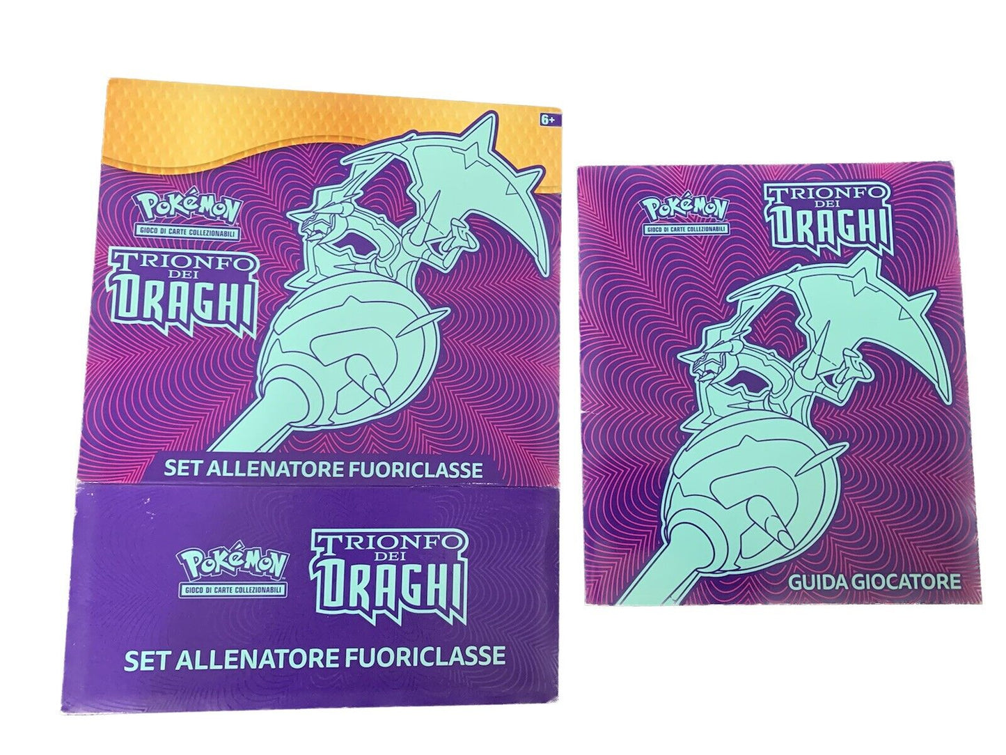 POKEMON SET ALLENATORE FUORICLASSE GUIDA+CARTONCINO LEGGENDE SOLE LUNA DRAGHI