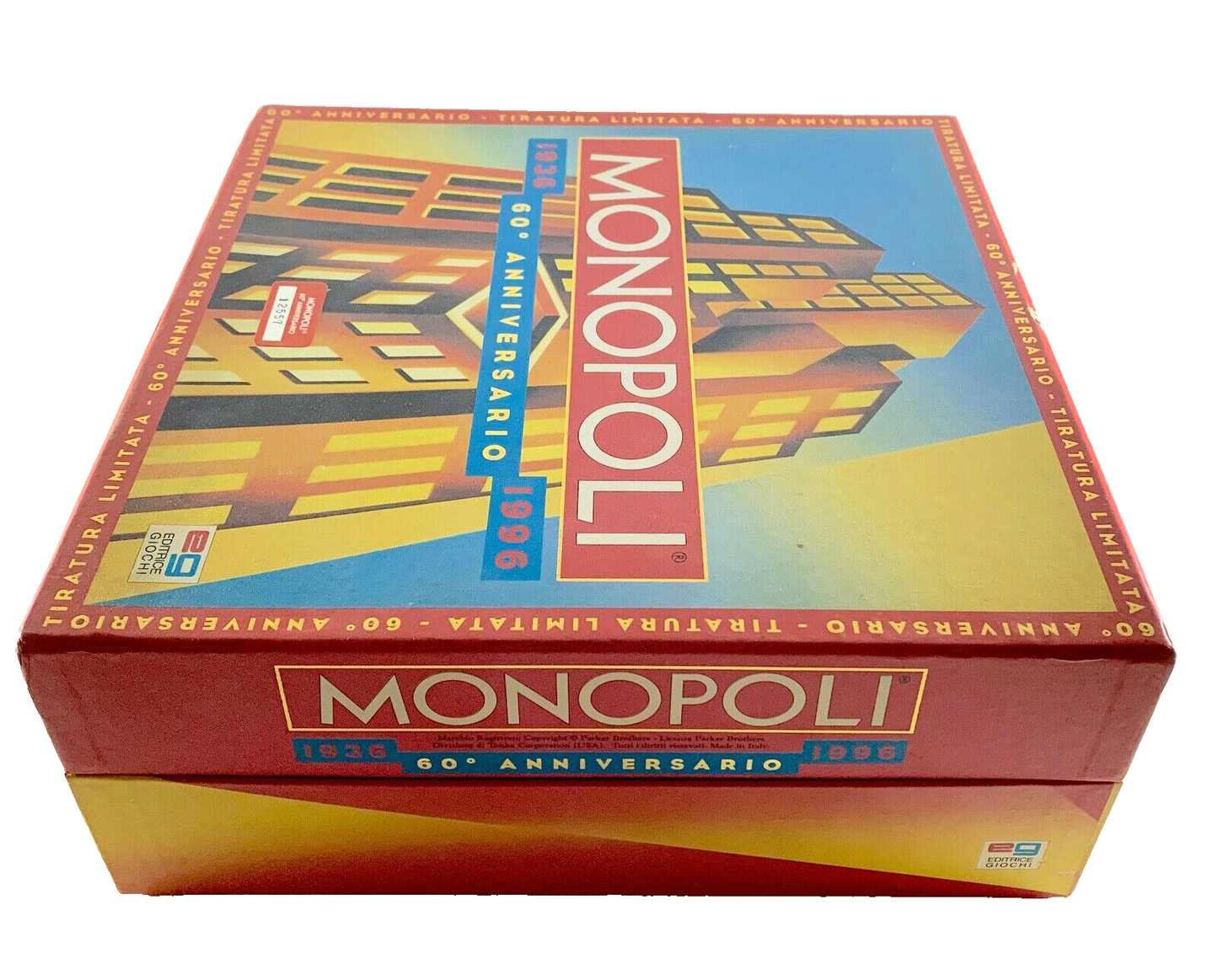 MONOPOLI 60° ANNIVERSARIO GIOCO IN SCATOLA EG GIOCHI COMPLETO VINTAGE NUMERATO