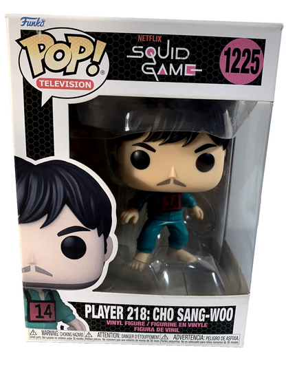 FUNKO POP! PLAYER 218: CHO SANG-WOO SQUID GAME 1225 NUOVO SIGILLATO