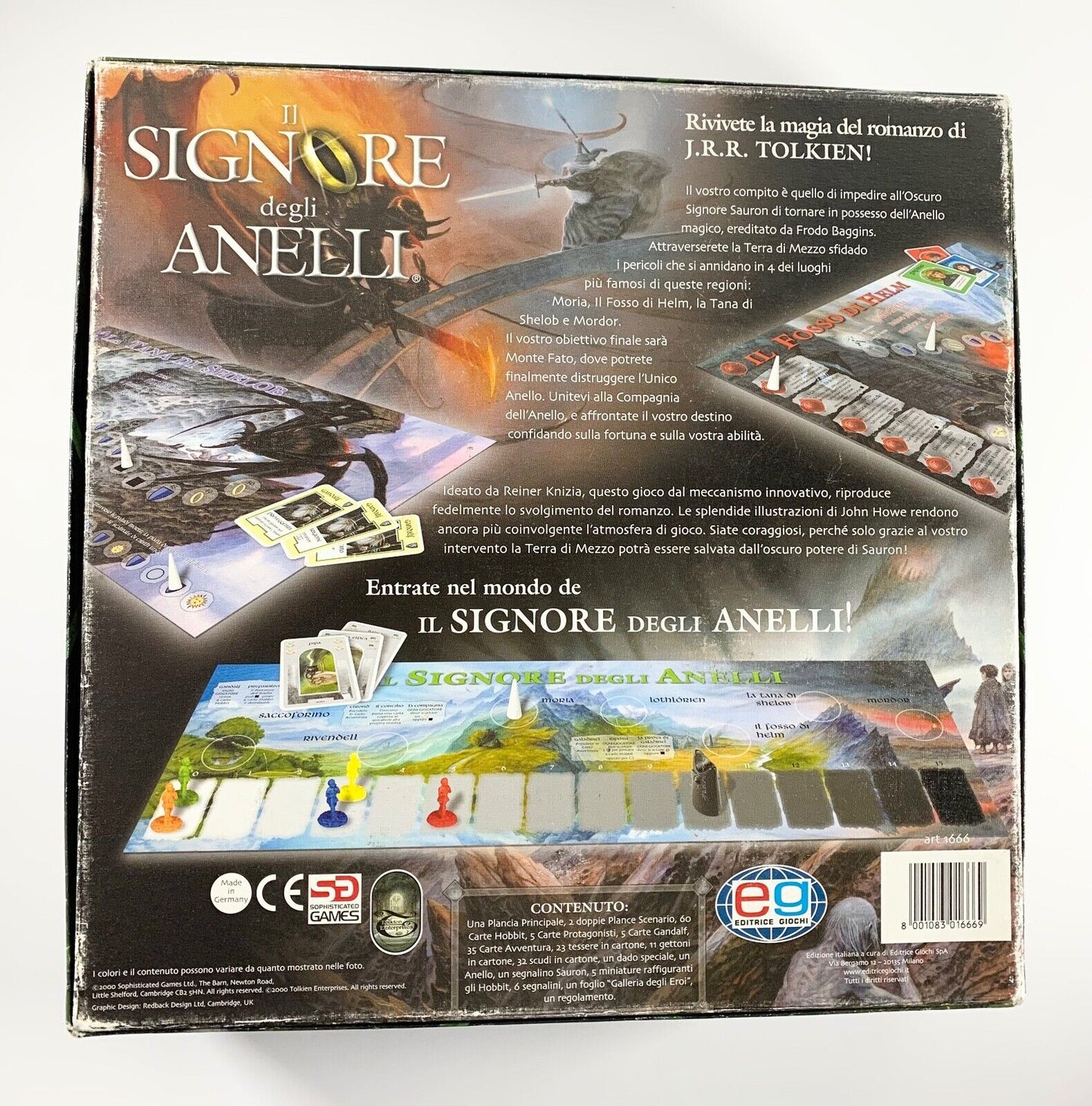 IL SIGNORE DEGLI ANELLI GIOCO IN SCATOLA EG GIOCHI OTTIMO COMPLETO 2000