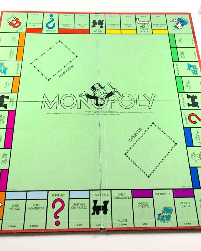 MONOPOLY 1935 GIOCO IN SCATOLA EDIZIONE COMMEMORATIVA 1985 VINTAGE COMPLETO