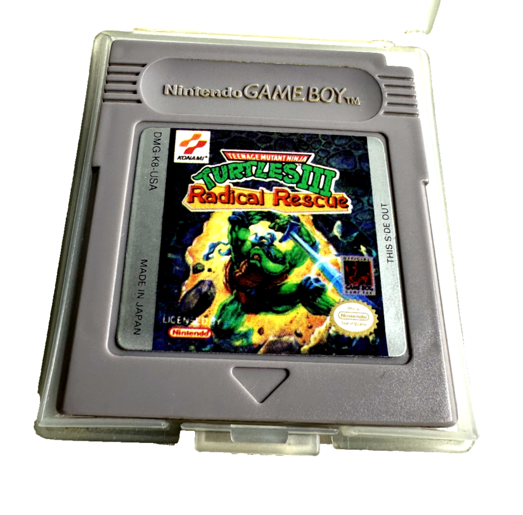 TURTLES III RADICAL RESCUE NINTENDO GAME BOY TESTATO E FUNZIONANTE