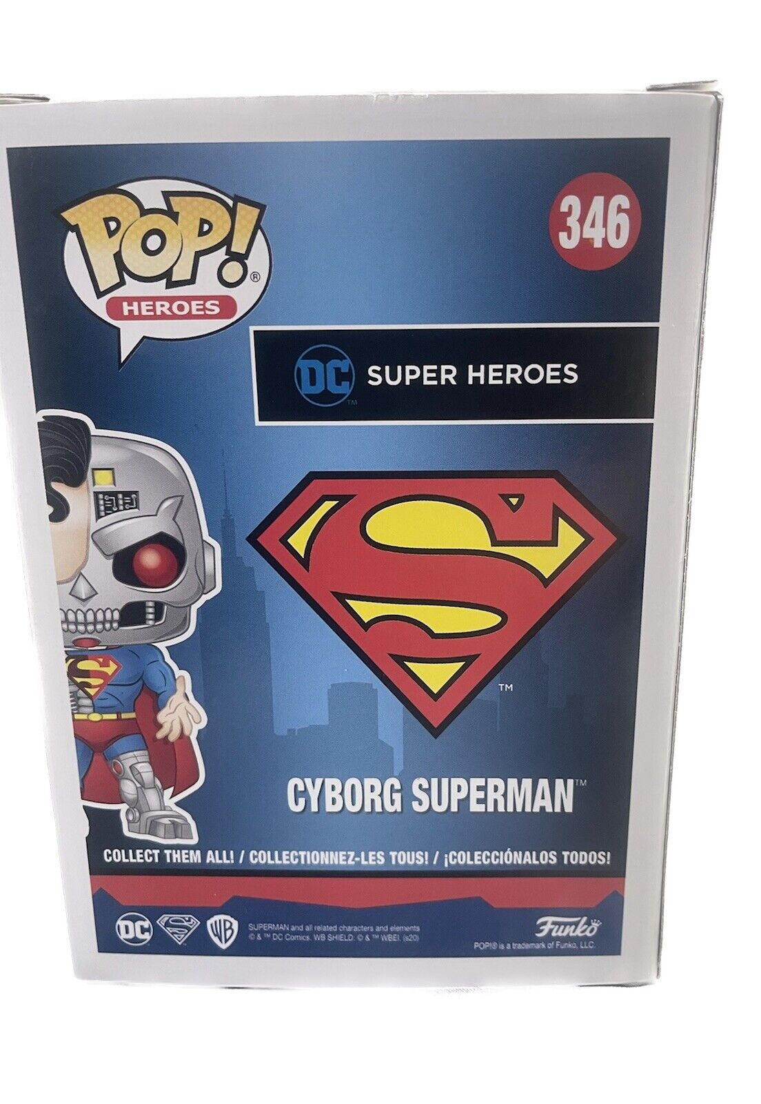 FUNKO POP! CYBORG SUPERMAN #346 SUPERMAN LIMITED EDITION EXCLUSIVE NUOVO